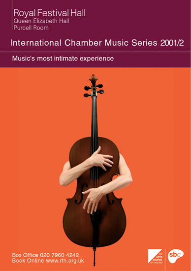 International Chamber Music Season leaflet Royal Festival Hall 2001 / 2002 by John Pasche Photography by Richard Haughton