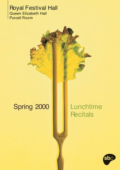 Lunchtime recitals leaflet Royal Festival Hall spring 2000 by John Pasche Photography by Merton + Gauster
