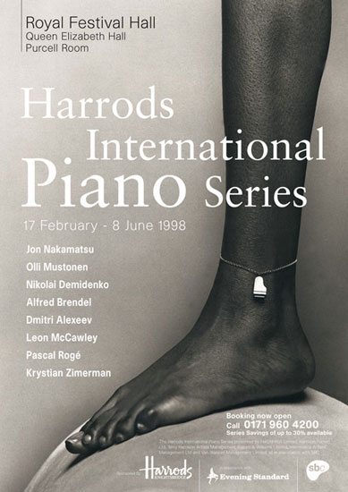 Harrods International Piano Series Royal Festival Hall 1998 by John Pasche Photography by Nadav Kander