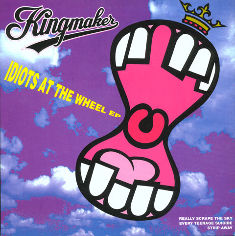 Kingmaker Idiots at the wheel EP 1991 Illustration by Bob Lawrie