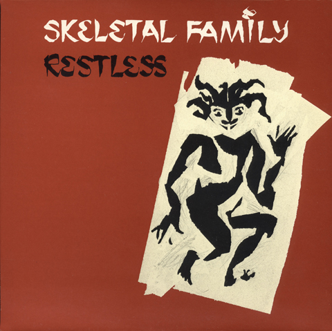 Skeletal Family Restless single 1986 Illustration by Liz Jeorrett