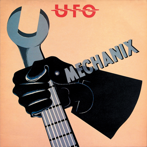 UFO Mechanix LP 1982 Illustration by David Juniper.