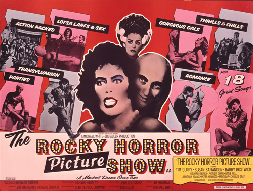 Poster for the cult movie The Rocky Horror Picture Show 1975 by John Pasche
